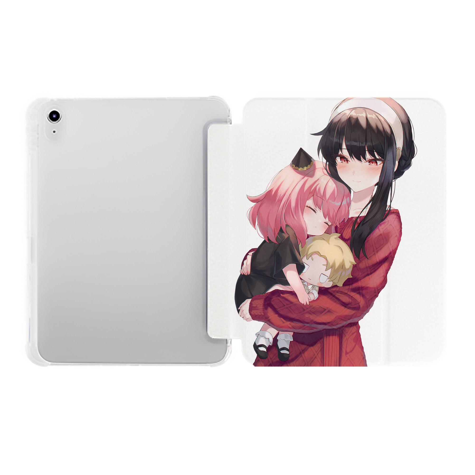 （画像用） SPY×FAMILY间谍家家酒 IPad ケース ペン収納付き 三つ折りスタンド PUレザー×シリコン 対応機種9.5/10.5/10.9インチ